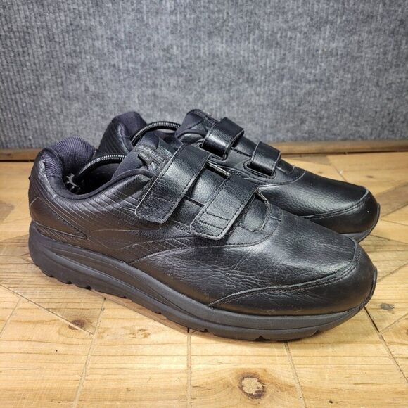 Brooks Addiction Walker Mens 13 Black Slip Resistant Strap Sneakers Shoes - Picture 1 of 11